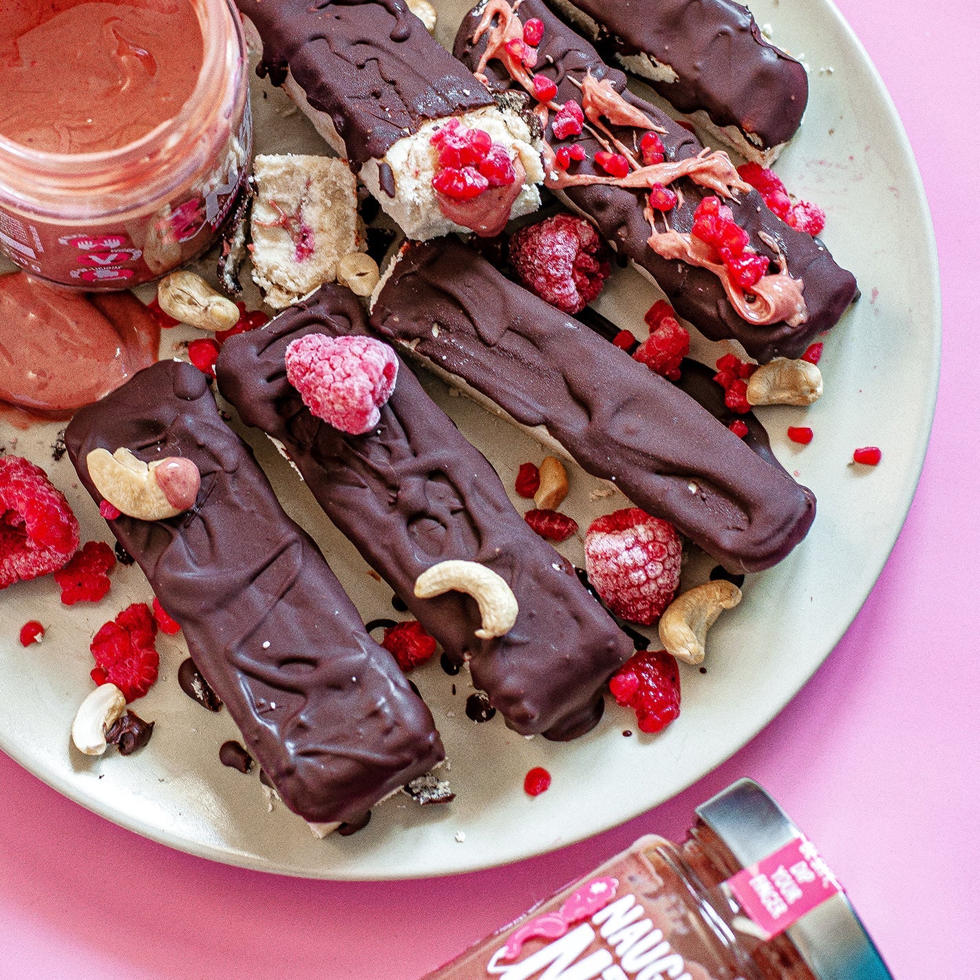 Cashew-Kokos-Himbeer-Riegel