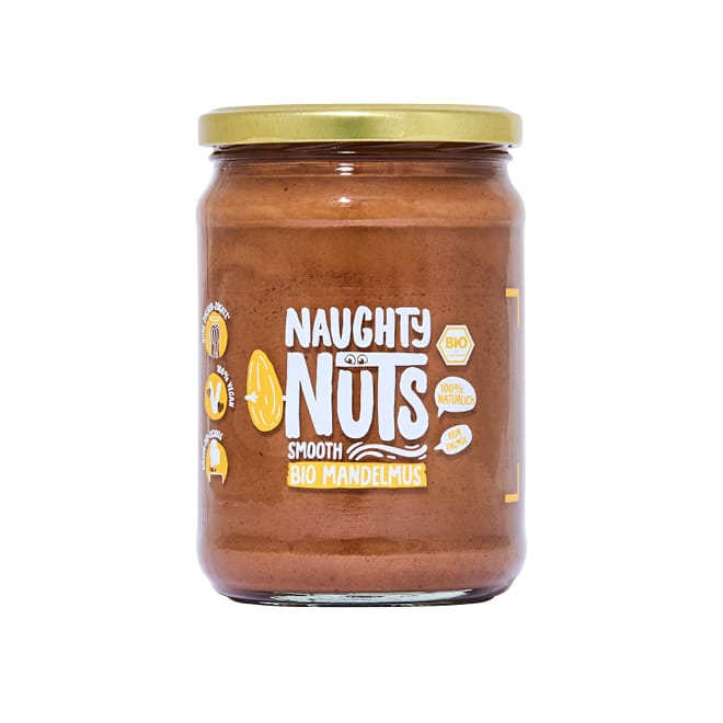 Naughty Nuts Bio Mandelmus Smooth 500g Glas