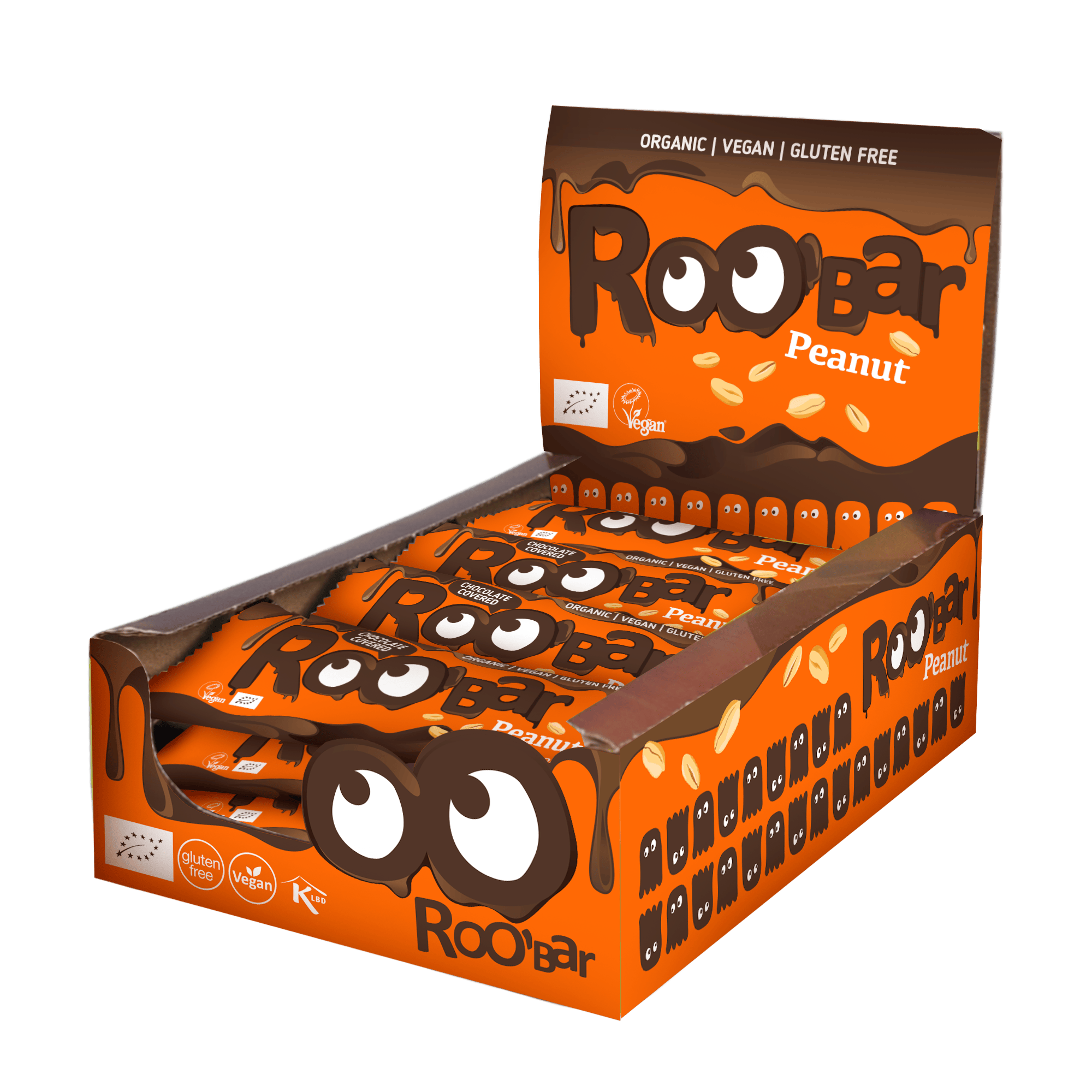 Bio Schokoriegel mit Erdnuss (16 Riegel) – Produktansicht