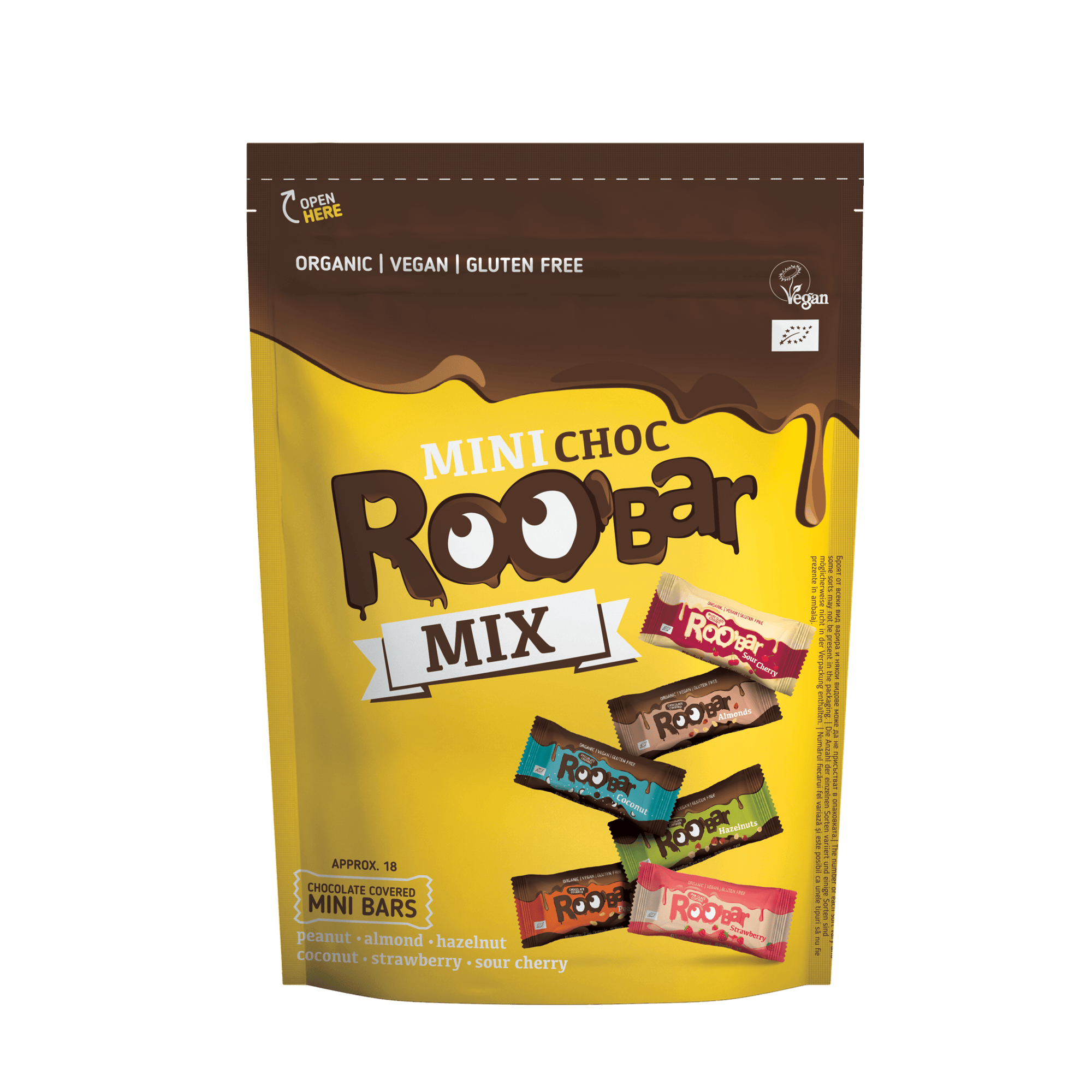 Probierpaket Roobar Mini-Schokoriegel – Produktansicht