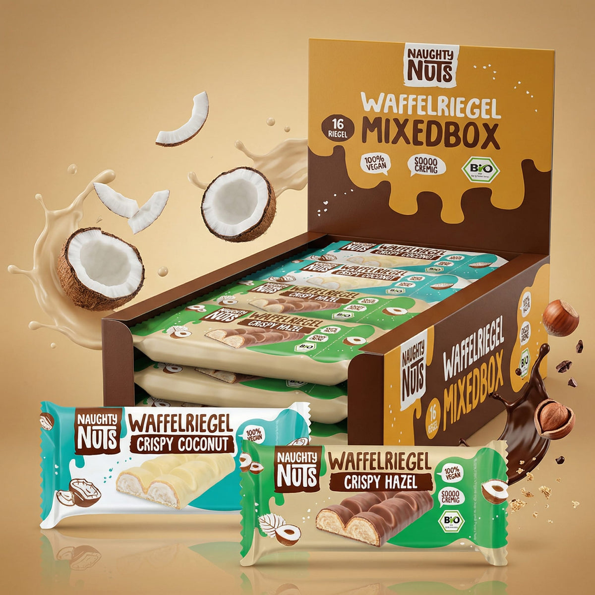 Bio Schoko-Waffelriegel Mixed Box - Box