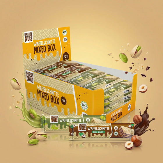 Bio Waffelschnitte Mixed Box (Nuss-Nougat & Pistazie)