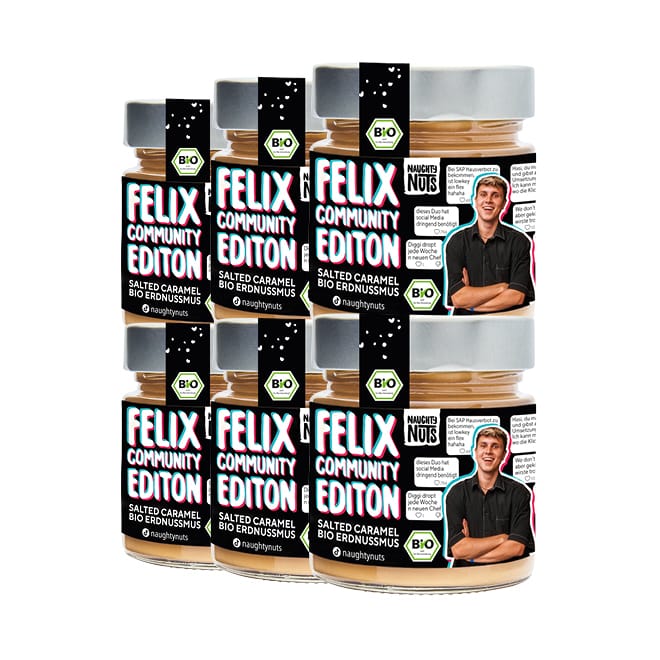 Naughty Nuts Nussbutter Limited Felix Community Edition - Erdnussmus Salted Caramel