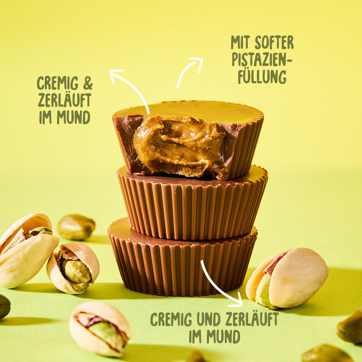 Bio Pistazienbutter Cups Salted Pistachio