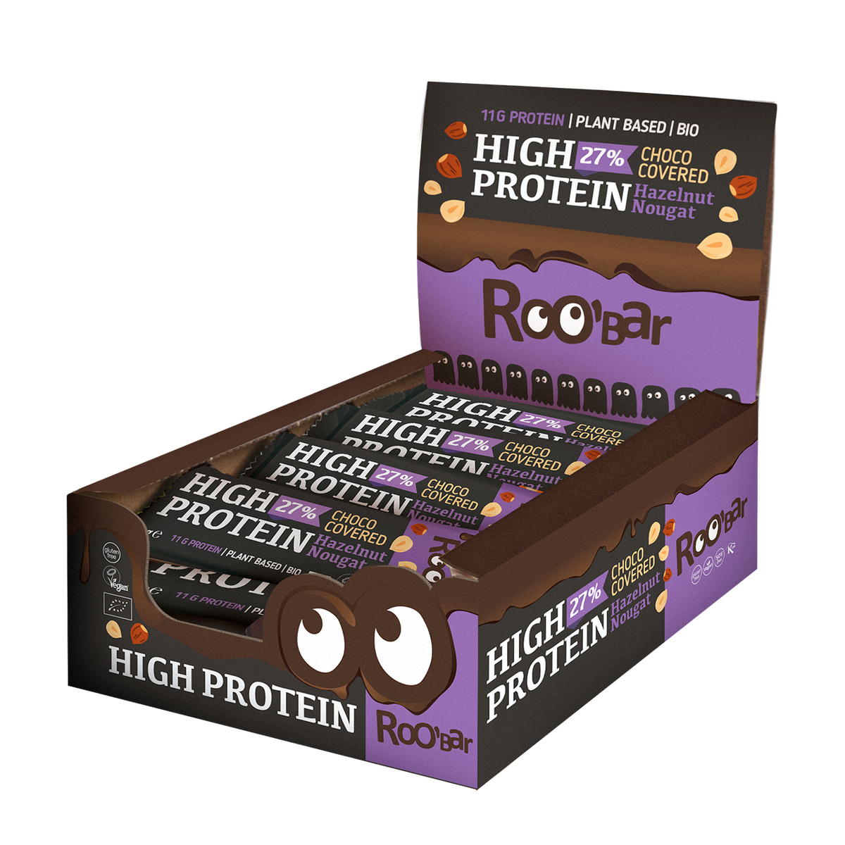 High-Protein Schokoriegel mit Haselnuss Nougat