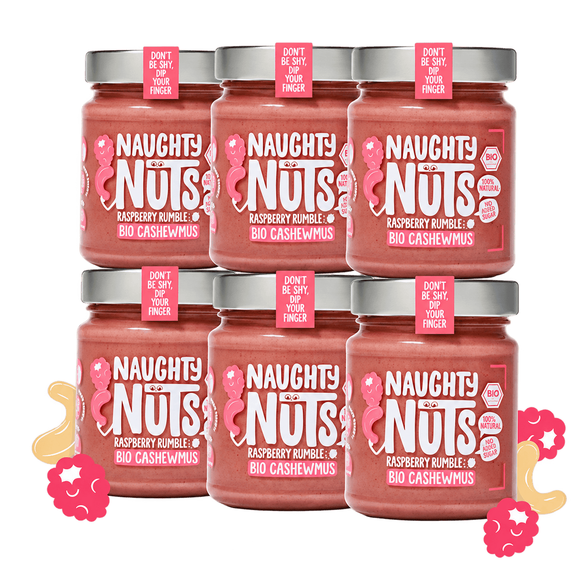 Naughty Nuts Nussbutter Bio Cashewmus Raspberry Rumble